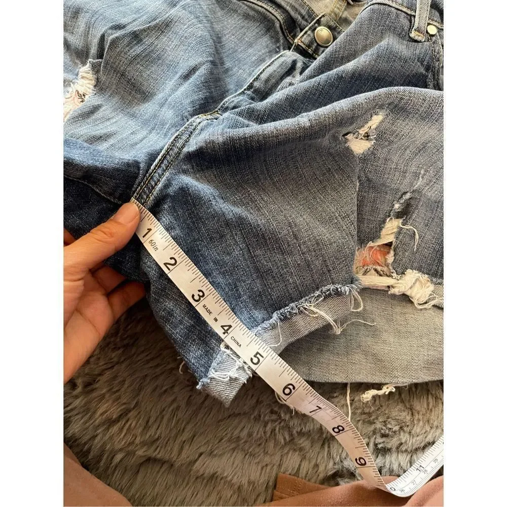 Lane Bryant jean embroidered‎ shorts size 22